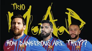 NEW BARCELONA TRIO ON SEASON 2021/2022 - TRIO MAD MESSI AGUERO DEPAY