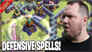 NEW DEFESIVE SPELLS AND A MONOLITHIC HERO STOPPER AT TH15?! (Clash of Clans)