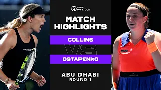 Danielle Collins vs. Jelena Ostapenko | 2023 Abu Dhabi Round 1 | WTA Match Highlights