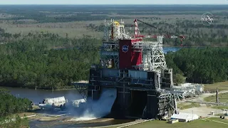 NASA tests SLS engine at Stennis Space Center