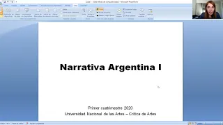 Narrativa Argentina I - Clase 1