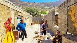 Nomadic Life in Iran: Finishing Walls of the New Room and Making Lunch