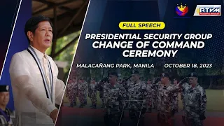 Presidential Security Group Change of Command Ceremony (Speech) 10/18/2023