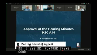 Zoning Board of Appeal Hearings 1-11-22