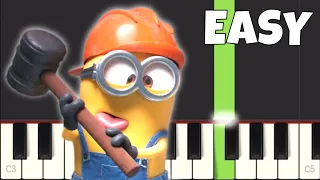 Minions: The Rise Of Gru - Cecilia - EASY Piano Tutorial (Minions Working Song)