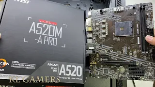 AMD Ryzen 5 5600G MSI A520M-A PRO GIGABYTE GTX1650 Gaming PC Build Update BIOS