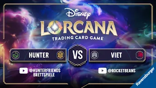 Disney Lorcana - TCG-Pros Viet (Rocket Beans) & Hunter im Duell | Rubin-Stahl vs. Bernstein-Smaragd