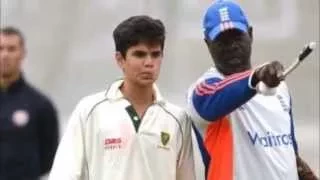 Arjun Tendulkar during net Practice in England