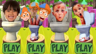 Vlad and Niki vs Blippi Wonders vs Ryan's World Skibidi Toilet Real Life Costumes!