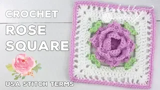 Crochet Rose Square 🌹 | Unicorn Dreams Blanket CAL