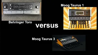 Behringer Toro vs Moog T1 vs Moog T3 C0 E0 G0 A0 C1 notes in sequence