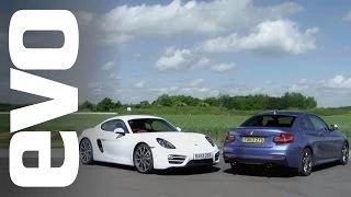 Porsche Cayman vs BMW M235i | evo TRACK BATTLE