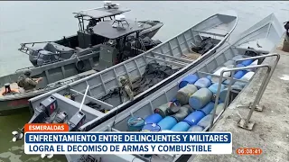 Enfrentamiento armado en Esmeraldas permitió el decomiso de 2.200 galones de combustible