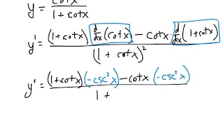 Derivative of Trig with Quotient Rule