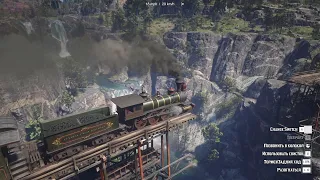 RDR2 - What if Arthur goes over a broken bridge by train