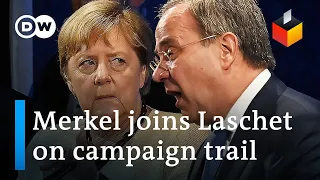 German election: Angela Merkel hits campaign trail with Armin Laschet | DW News