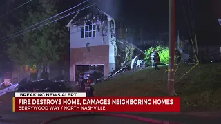 4 homes damaged in North Nashville fire