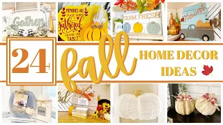 24 FALL HOME DECOR IDEAS | DOLLAR TREE FALL DIYS | FALL DECOR DIYS THAT YOU'LL LOVE | FALL DIYS