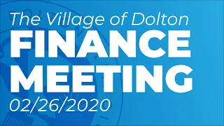 Finance Committee Meeting February 26, 2020