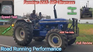 Farmtrac 6065 4WD Ultramaxx Road Running Performance | Road Running Speed mileage | Farmtrac 6065