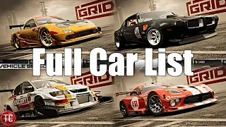 GRID 2019 FULL CAR LIST (All Classes, Exclusive Gameplay)