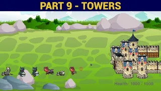 PyGame Castle Defender Game Beginner Tutorial in Python - PART 9 | Adding Towers