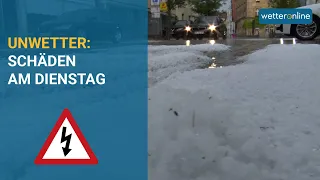 Unwetter in Bayern -  Hagel und Überflutungen (8.06.2021)