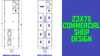 #23x75 #commercial Building Design 23x75 Commercial Building Design