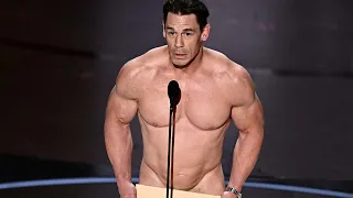 John Cena Appears NUDE on Oscars Stage