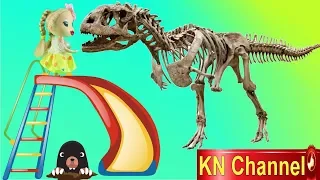 Búp bê KN Channel KHÁM PHÁ BỘ XƯƠNG KHỦNG LONG HÓA THẠCH | Đồ chơi trẻ em