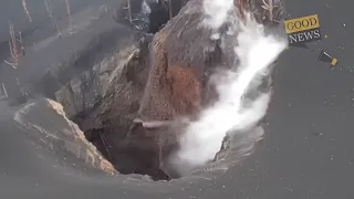 La Palma Volcano: Drone Footage Gives a Clear View on New Vent From South Side of Volcano