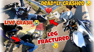 yamaha R15M crash kardi😭 ||2 bikers crashed  😱|| Training back workout