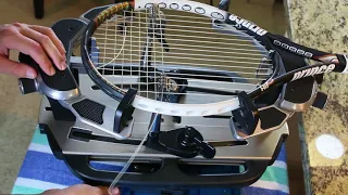 How to String a Prince O Port Racket by locking the turning wheel