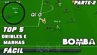 TOP 5 DRIBLES E MANHAS ABSURDAMENTE FÁCEIS DE FAZER NO BOMBA PATCH  |  PS2 | PARTE 2