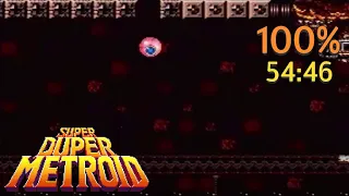Super Duper Metroid - 100% speedrun in 54:46 (World Record)