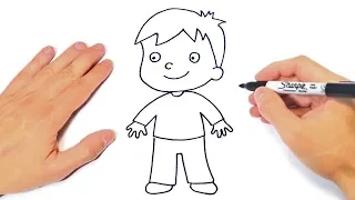 How to draw a Child or Boy Step by Step | Boy Child Drawing Lesson