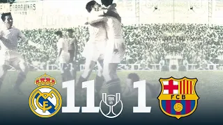 Real Madrid 11 x 1 Barcelona (1943 Copa del Rey semifinal 2nd leg)
