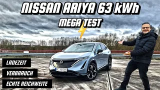 Nissan Ariya 63 kWh Die Antwort auf den ID.5 aus Japan?  Mega Test Reichweite Verbrauch Ladezeit