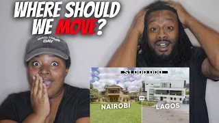 🇰🇪 VS 🇳🇬 American Couple Reacts "What $1,000,000 will Buy you in Nairobi Vs Lagos | Real Estate"