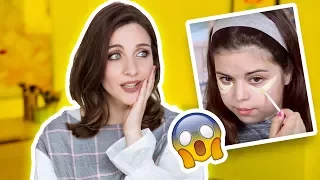 REACTING TO KIDS DOING MAKEUP😱