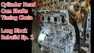 How To Install Cylinder Head, Cams & Timing Chain (Hyundai / Kia 2.4 GDI) Long Block Rebuild Ep. 2