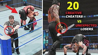 Top 20 Creative Cheaters vs Unexpected Losers!! WWE 2K22 Countdown