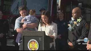 Hawaii family thanks firefighter who saved their daughter's life