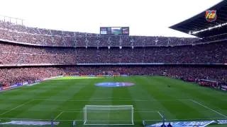 Great atmosphere at Camp Nou before FC Barcelona vs Atlético Madrid