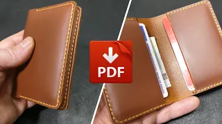 📌CARTERA SIMPLE/con PDF patrón descargable/muy fácil para practicar/📍COMO hacer cartera a MANO