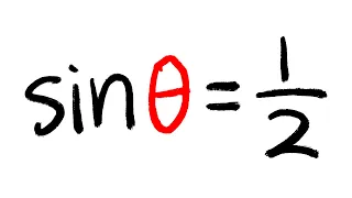 How to solve trig equations, sin(θ)=1/2, θ in [0, 360)