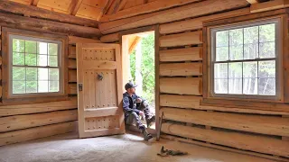 Hand-Built Cabin Tour...The Interior Work Begins! / Ep88 / Outsider Cabin Build