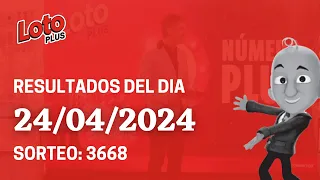 Resultados del sorteo Loto Plus del Miércoles 24 de Abril del 2024