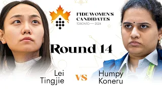 Round 14 | Lei Tingjie vs Humpy Koneru | Women's FIDE Candidates 2024