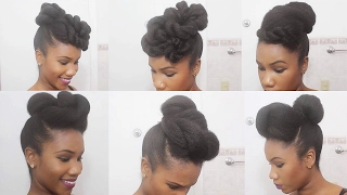 EASY NATURAL HAIR STYLES | ROLL, TUCK, AND PIN!